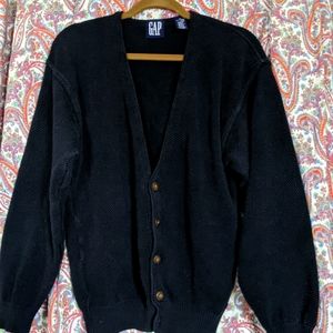 Vintage GAP Chunky Knit Cardigan Sweater Medium Na